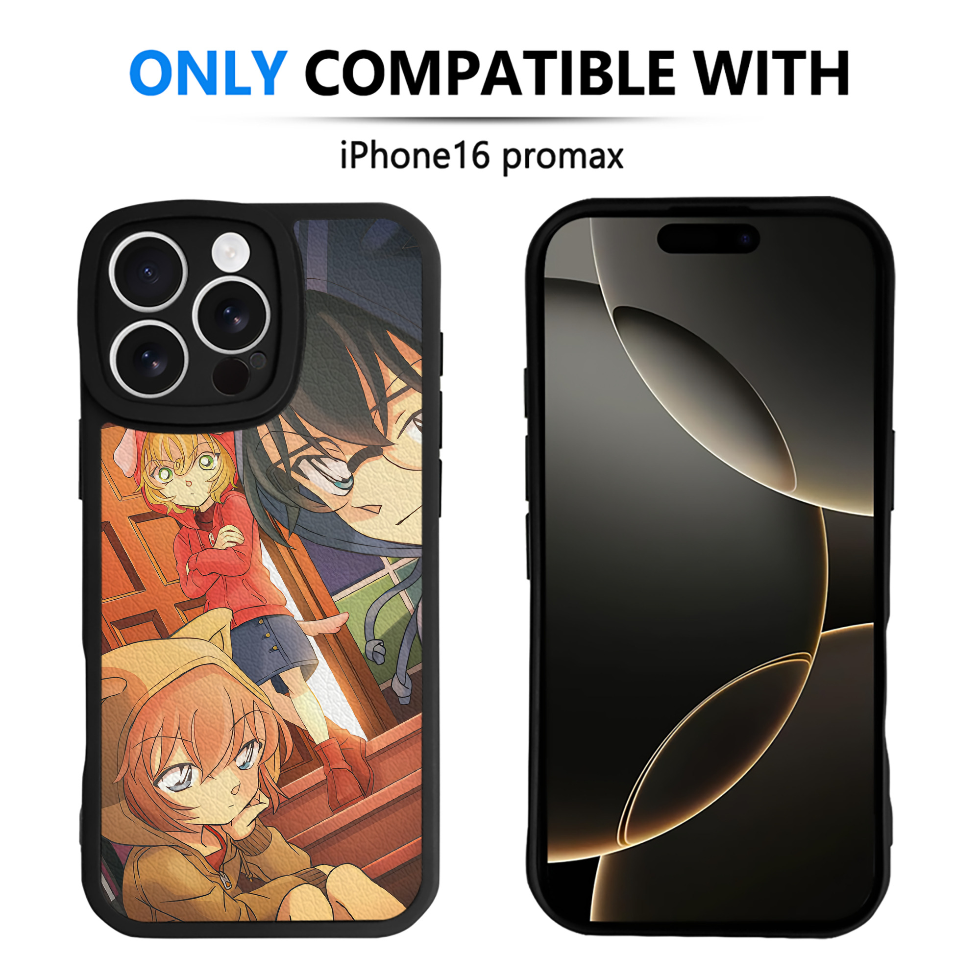 （画像用） 名探偵コナン Detective Conan 【iPhone 16シリーズ対応】シリコンスマホケース（レザー調） 材質：シリコン